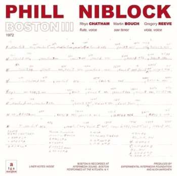 CD Phill Niblock: Boston III / Tenor / Index LTD