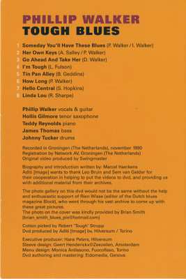 DVD Phillip Walker: Tough Blues