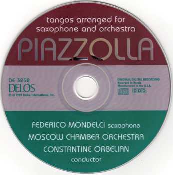 CD Astor Piazzolla: Tangos Arranged For Saxophone And Orchestra