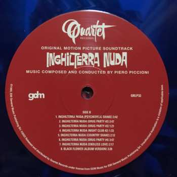 LP Piero Piccioni: Inghilterra Nuda (Original Motion Picture Soundtrack) LTD | CLR