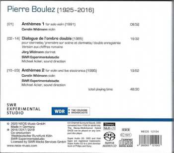 SACD Pierre Boulez: Anthèmes 1 & 2, Dialogue de L'ombre Double