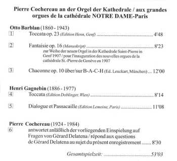 CD Pierre Cochereau: Pierre Cochereau An Der Orgel Der Kathedrale Notre Dame Paris