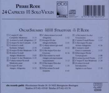CD Pierre Rode: 24 Caprices For Solo Violin