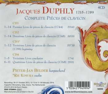 4CD Pieter-Jan Belder: Duphly - Complete Pièces de Clavecin