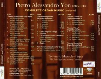 3CD Pietro Alessandro Yon: Complete Organ Music: Volume 1