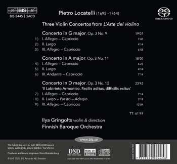 SACD Pietro Antonio Locatelli: Il Labirinto Armonico - Three Violin Concertos