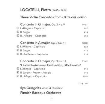SACD Pietro Antonio Locatelli: Il Labirinto Armonico - Three Violin Concertos