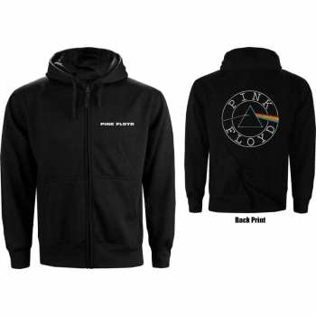 Merch Pink Floyd: Dámská Mikina Na Zip Circle Logo Pink Floyd  XS