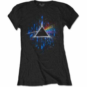 Merch Pink Floyd: Női Póló Dark Side Of The Moon Blue Splatter 