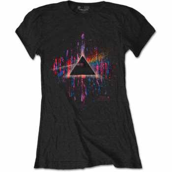 Merch Pink Floyd: Dámské Tričko Dark Side Of The Moon Pink Splatter  S
