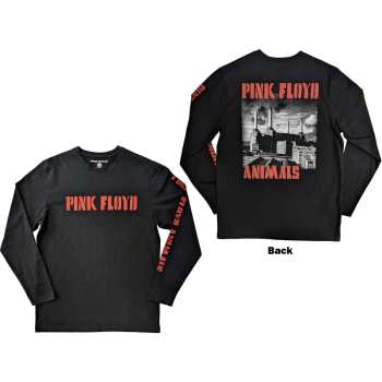 Merch Pink Floyd: Pink Floyd Unisex Long Sleeve T-shirt: Animals B&w (back & Sleeve Print) (small) S