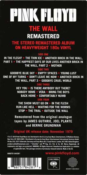 2LP Pink Floyd: The Wall