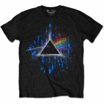 Merch Pink Floyd: Póló Dark Side Of The Moon Blue Splatter 