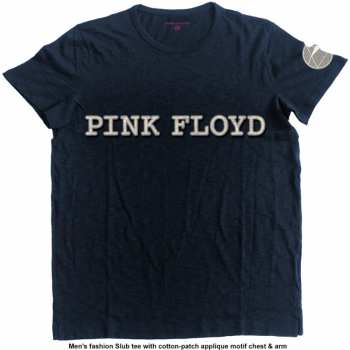 Merch Pink Floyd: Hímzett Póló Logo Pink Floyd & Prism 