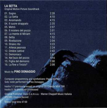 CD Pino Donaggio: La Setta (Original Motion Picture Soundtrack) LTD