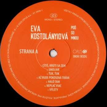 LP Eva Kostolányiová: Poď So Mnou