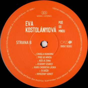 LP Eva Kostolányiová: Poď So Mnou