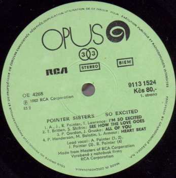 LP Pointer Sisters: So Excited