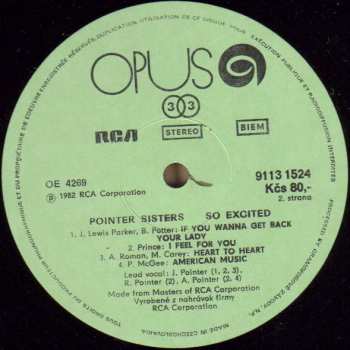 LP Pointer Sisters: So Excited