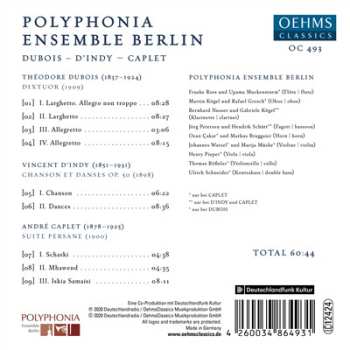 CD Polyphonia Ensemble Berlin: Dubois • D’Indy • Caplet