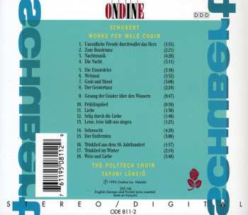 CD Polyteknikkojen Kuoro: Schubert Works For Male Choir