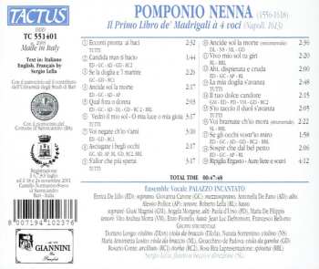CD Pomponio Nenna: Il Primo Libro De' Madrigali À Quattro Voci