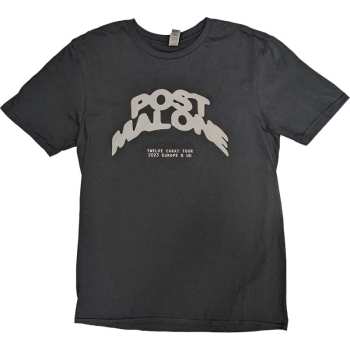 Merch Post Malone: Post Malone Unisex T-shirt: Curved Logo 2023 Tour Dates (back Print & Ex-tour) (small) S