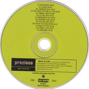 CD Prezioso Feat. Marvin: Back To Life