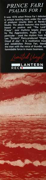 LP Prince Far I: Psalms For I