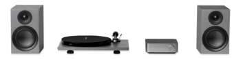 Audiotechnika Pro-ject Stereo Set Phono + Streaming -  Audio Set Se Zesilovačem Wiim A Gramofonem, šedý