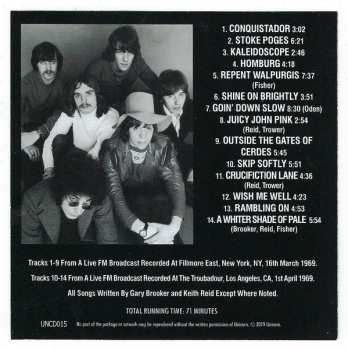 CD Procol Harum: Easter Island - New York Broadcasts 1969
