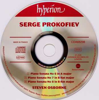 CD Sergei Prokofiev: Piano Sonatas Nos 6, 7 & 8