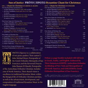 2CD Próto: The Sun Of Justice: Byzantine Chant For Christmas