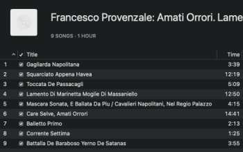 SACD Antonio Valente:  Amanti Orrori (Lamenti & Cantatas)