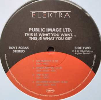 LP Public Image Limited: This Is What You Want... This Is What You Get CLR