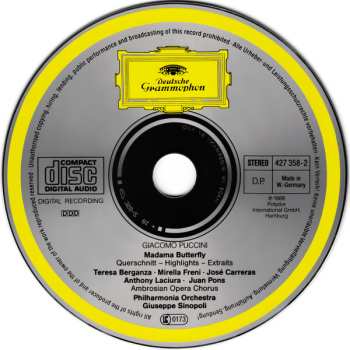 CD Giacomo Puccini: Madama Butterfly - Highlights