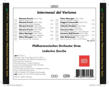 CD Giacomo Puccini: Intermezzi del Verismo