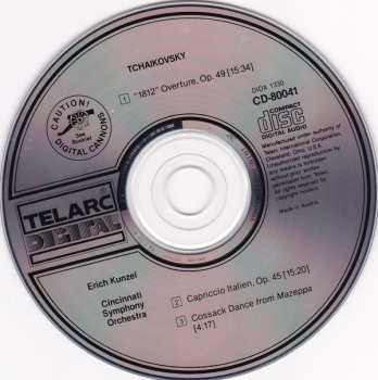 CD Pyotr Ilyich Tchaikovsky: 1812, Capriccio Italien, "Cossack Dance" From Mazeppa