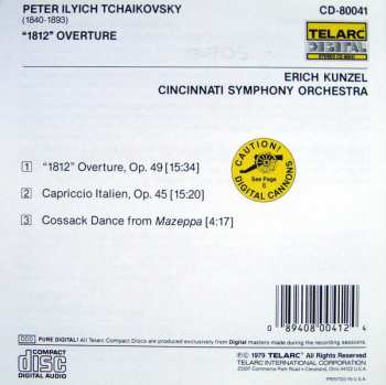 CD Pyotr Ilyich Tchaikovsky: 1812, Capriccio Italien, "Cossack Dance" From Mazeppa