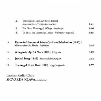 CD Pyotr Ilyich Tchaikovsky: All-Night Vigil, Sacred Choral Works