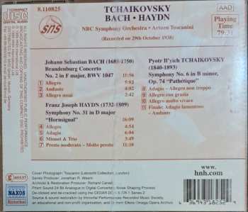 CD Johann Sebastian Bach: Tchaikovsky,Symphony No.6 "Patetique" - Bach,Brandenburg Concerto No.2 - Haydn,Symphony No.31 "Hornsignal"