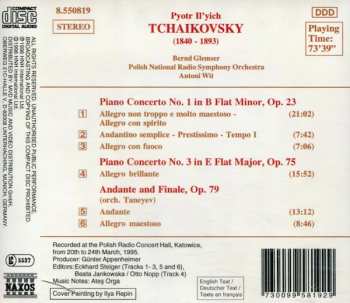 CD Pyotr Ilyich Tchaikovsky: Piano Concertos Nos. 1 And 3 / Andante And Finale, Op. 79