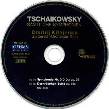8CD/Dobozkészlet Pyotr Ilyich Tchaikovsky: Sämtliche Symphonien