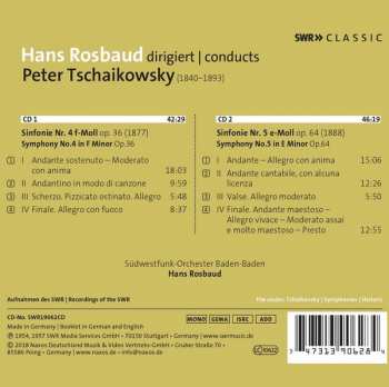 2CD Pyotr Ilyich Tchaikovsky: Sinfonien 4 & 5
