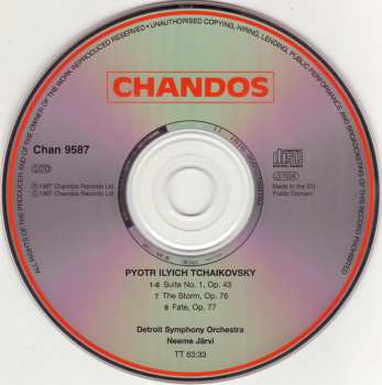 CD Pyotr Ilyich Tchaikovsky: Suite No. 1 / The Storm / Fate