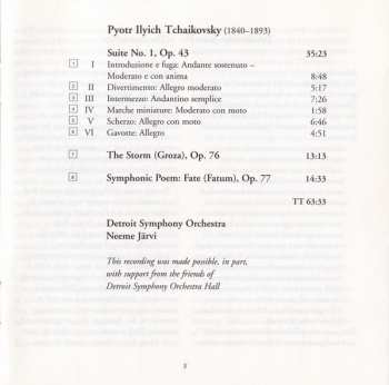 CD Pyotr Ilyich Tchaikovsky: Suite No. 1 / The Storm / Fate