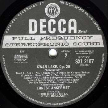 2LP Pyotr Ilyich Tchaikovsky: Swan Lake Ballet, Op. 20