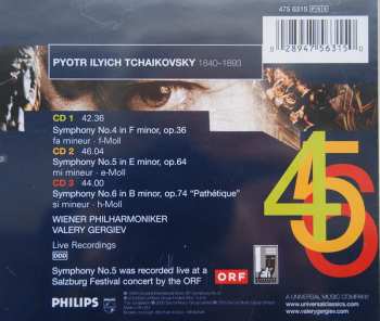 3CD Pyotr Ilyich Tchaikovsky: Symphonies 4, 5 & 6