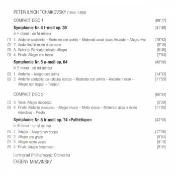2CD Pyotr Ilyich Tchaikovsky: Symphonies Nos. 4, 5 & 6 “Pathétique”