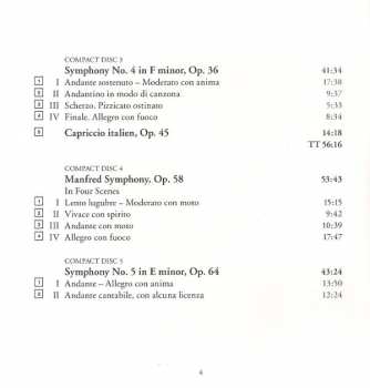 6CD/Dobozkészlet Pyotr Ilyich Tchaikovsky: The Symphonies